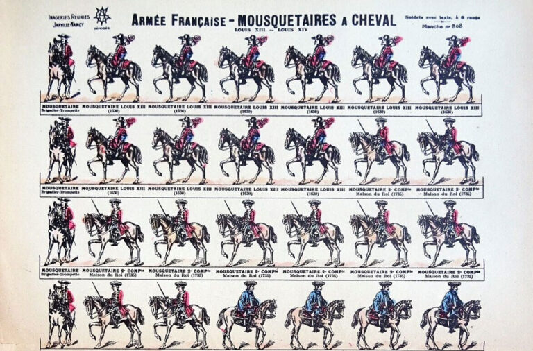 planche mousquetaires Louis XIII - Louis XIV